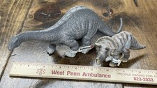 Schleich Junior set dinosaur models Apatosaurus and Triceratops