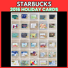 2016 STARBUCKS HOLIDAY GIFT CARD NEW-Choose One or More