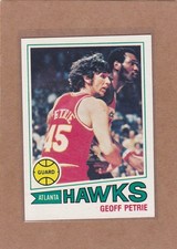 1977-78 TOPPS BASKETBALL WHITE BACK GEOFF PETRIE #46 HAWKS NM *A46427