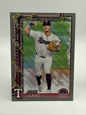 2025 Topps Holiday Josh Jung #H7 Silver Glitter Parallel Texas Rangers