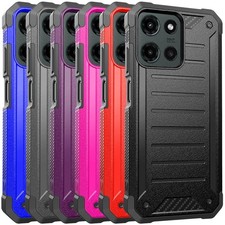 For Motorola Moto G Play 2026 Case Tough Lined Design Hybrid Protection Corners