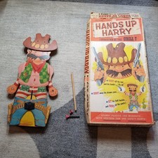 Transogram 1964 Hands Up Harry Cowboy Shooting Game Toy Family Party Activities
