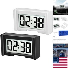 Stylish Vehicle Clock with Large LCD - 2PCS for Dashboard  Air Vent Use
