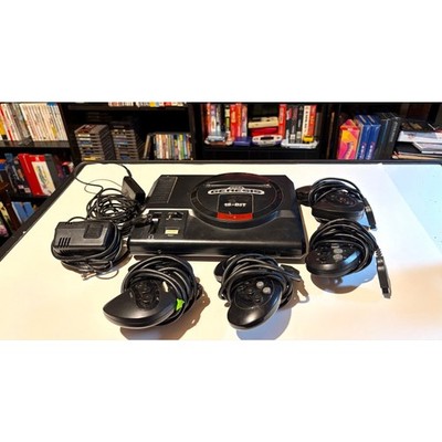 Sega Genesis Console Model 1 w/ cords & 4 controllers Works Ready to Play!