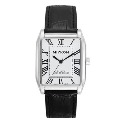 Miykon Vintage Tank Watches for Men   Genuine Leather Strap, Japanese Quartz, WR