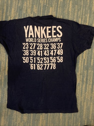 Vintage Yankees Red Sox Championship Shirt Screen Stars * Single Stitch MEDIUM - Picture 6 of 7