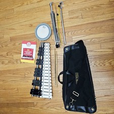 CB Metal Glockenspiel Bell Kit w/ Stand Bag Practice Pad Mallets Drumsticks