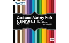 72 Sheets Cardstock Variety Pack 12x12 Inch Essential 65lb Heavyweight Craft