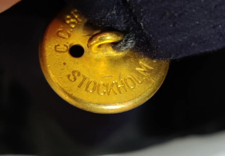 Vintage Swedish Navy Very Fine Wool Pea Coat WW2 Era Medium N100M - Image 3 of 4