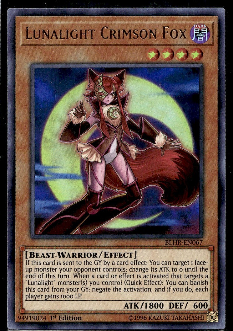 Lunalight Crimson Fox - BLHR-EN067 - 1st Edition - Holo - YuGiOh