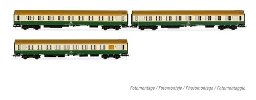 Rivarossi 4344 3-teiliger Set Personenwagen DR - Spur H0 - Neu in OVP | Zustand: Neu
