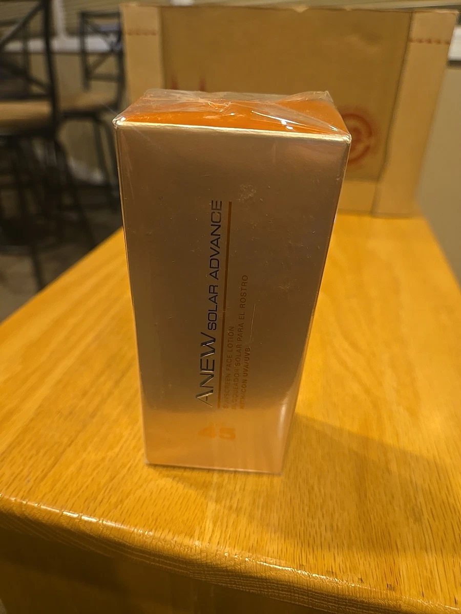 Avon Anew Solar Advance SPF 45 Sunscreen Face Lotion 2.6 oz UVA/UVB NIB