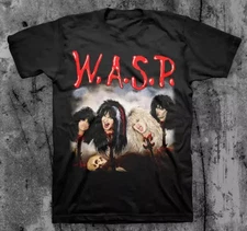 Wasp Band Members Tee Shirt Black Cotton Unisex Cotton Black T-Shirt.webp