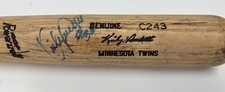 Kirby Puckett 1986-1989 Autographed Game Issued C243 Louisville Slugger 34