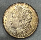 1887-S  Morgan Silver Dollar $1 90% Silver Business Strike KM#110