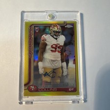 2025 Topps Chrome Football Alfred Collins Gold RC AUTO 173/275