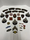 WWII WW2 Era Lot Of Vintage US Army Military Pins Clips Badges Patches