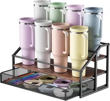 Water Bottle Organizer for , 3-Tier 8 Bottles Ra with