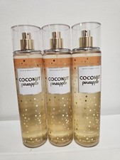 3pc Bath  Body Works Coconut Pineapple Fine Fragrance Mist Spray 8 oz