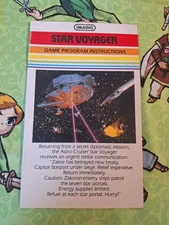 Star Voyager MANUAL ONLY  IMAGIC Atari 2600