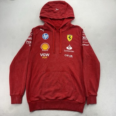 PUMA F1 Racing SF SCUDERIA FERRARI TEAM HOODIE Men s Medium Red Official