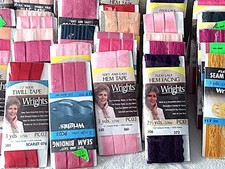 40 NEW Cards of Various Colors  Widths BIAS TAPE SEAM TAPE  Sewing Fabric