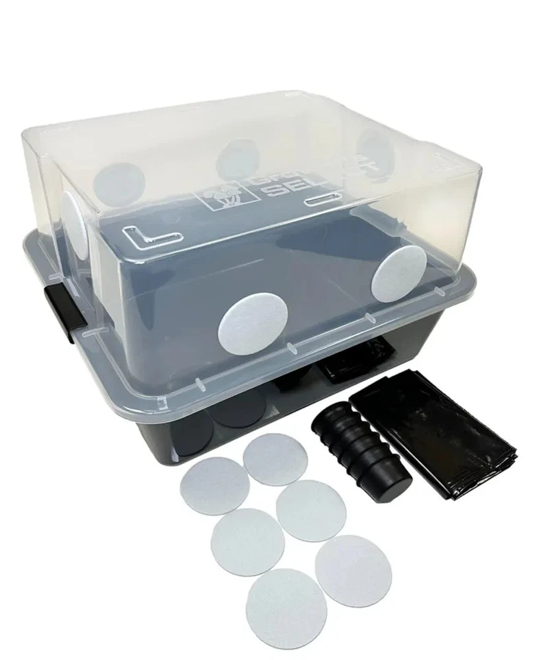 Kit Coltivazione Funghi Monotub 32 qt Camera Frutta Trasparente - Immagine 2 di 4