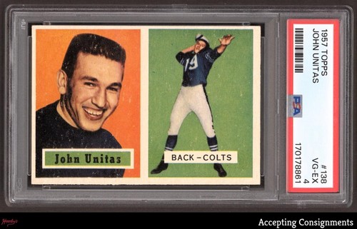 1957 Topps #138 John Johnny Unitas RC Rookie PSA 4 VG-EX COLTS HOF