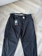 Image of CRAGHOPPERS, Mens W38 L32, Black, KIWI CONV  TRS, Reg Fit Walking Trousers,*NEW*