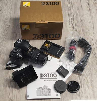 Nikon D D3100 14.2MP Digitalkamera - Schwarz (Kit mit AF-S DX VR 18-55mm)