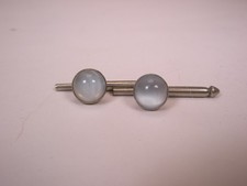 SINGLES 2 5/16" White MOP Vintage Formal Tux Prom Groom Shirt Stud a264