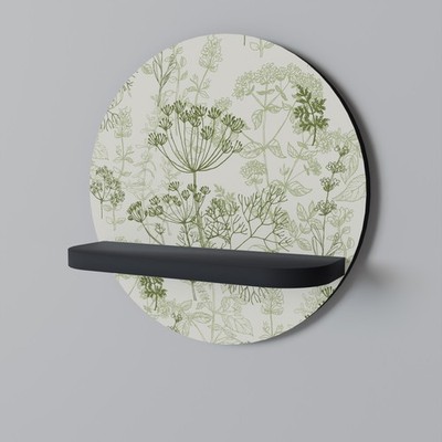 FENNEL BALDACHIN Rundes Regal Schwarz