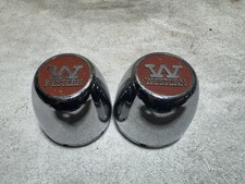 2 Western Chrome Wheel Center Cap 99-2214 Vintage Mag Wheel Hotrod Project Car