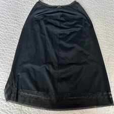 Vintage Lorraine Half Slip Short Skirt Lingerie Lace Hem Black M