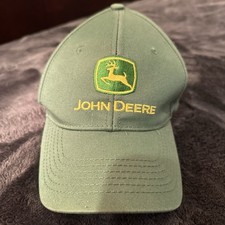 John Deere baseball cap adjustable Green Yellow Nothing Runs Like a Deere