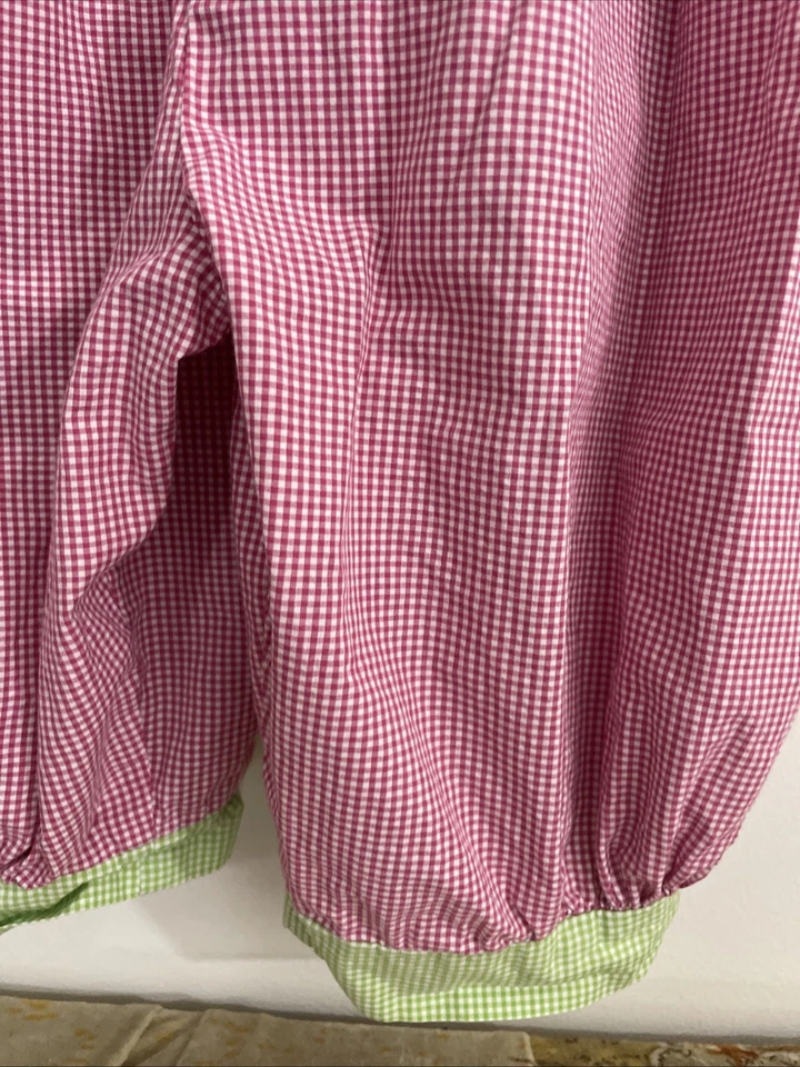 Macacão Beaux et Belles Gingham joaninha borrada menina 4t primavera verão - Imagem 3 de 4