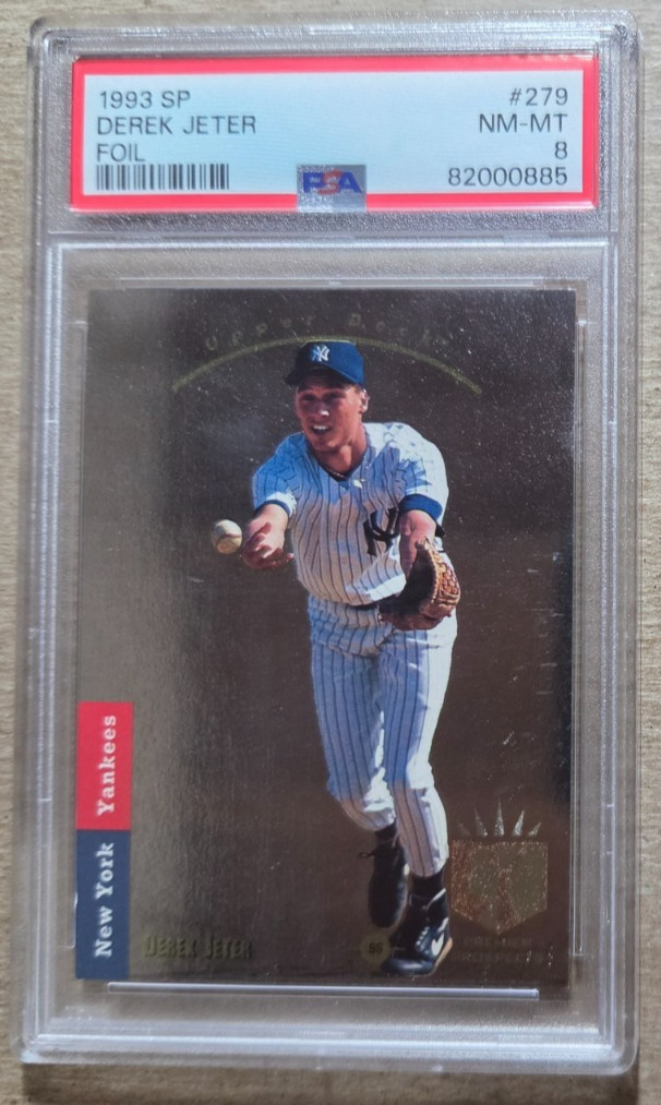 1993 SP Derek Jeter RC PSA 8 New York Yankees Foil Rookie #279 view 1