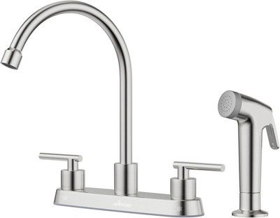 APPASO Kitchen Faucet with Side Sprayer, 2-Handle High Arch SUS304 Stainless Ste
