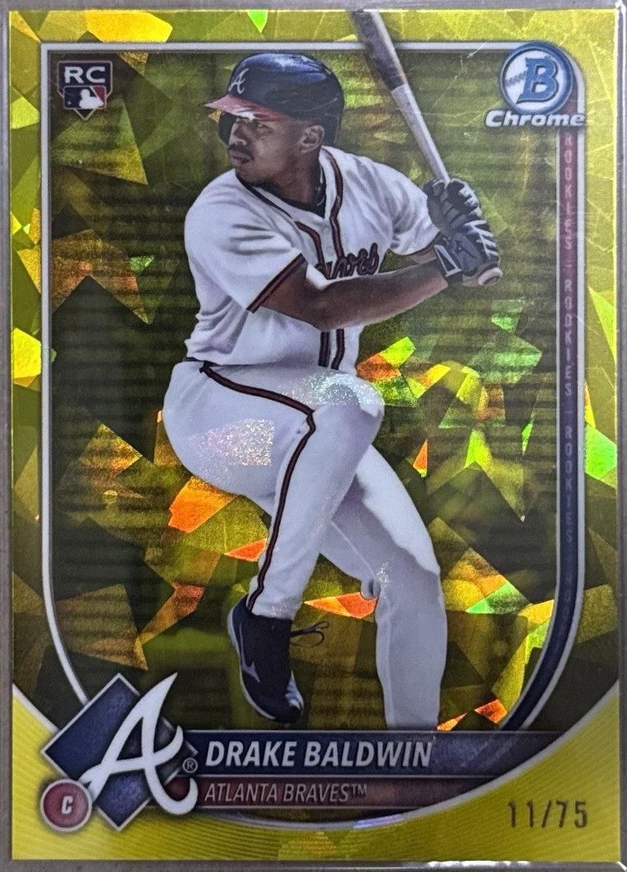 2025 Bowman Chrome Sapphire Edition - Drake Baldwin #75 Yellow /75 (RC)