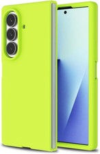 Samsung Galaxy Z Fold 7 Phone Case Silicone, Fluorescent Neon Lime Green Bright