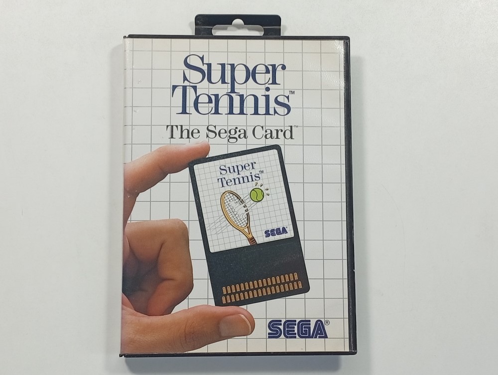 SUPER TENNIS THE SEGA CARD MASTER SYSTEM (MS) PAL-EURO (COMPLETE - GOOD CONDITIO