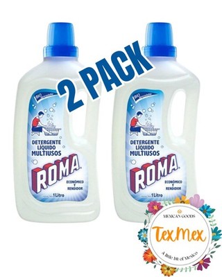 2 Pack Roma Liquid Laundry Soap Multiuse Stain Remover 100% Mexican