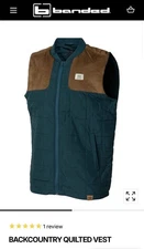 New! Large Men’s Banded Backcountry Quilted Teal Vest