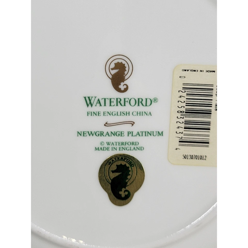 Cuencos de sopa Waterford Fine English China Newgrange platino hechos en Inglaterra Foto 4 de 4