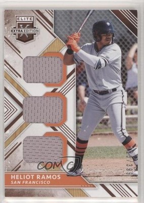 2018 Panini Elite Extra Edition Triple Materials 123/399 Heliot Ramos #TM-HR z7h
