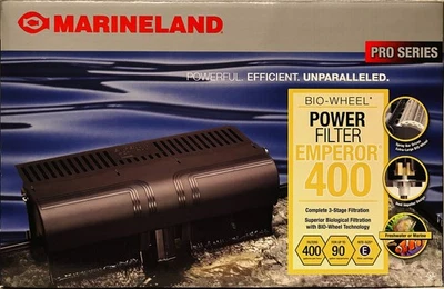 MARINELAND Emperor Pro 400 Filter System BIO-WHEEL AQUARIUM POWER FILTER HOB