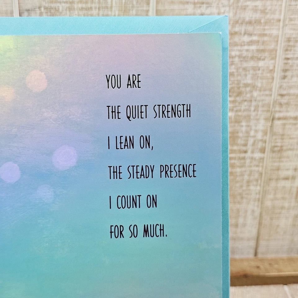 Tarjeta de felicitación de aniversario Hallmark My Husband cordón con cuentas azul verde Foto 2 de 4