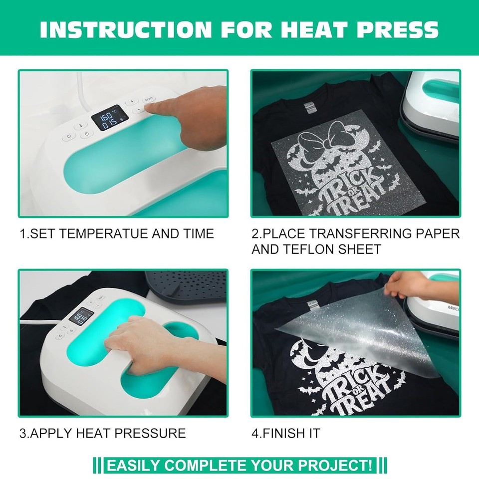 Heat Press Machine 9"X9" for TShirts Hats Bags Portable Heat Press
