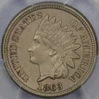 1863 1c Indian Head Cent - PCGS AU 53