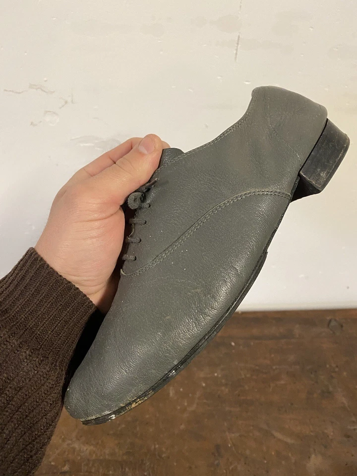 Repetto Zizi Oxford Gris Taille 40 Cuir Vintage Homme Femme - Photo 4/4